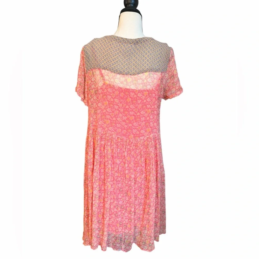 Maeve Morning Glory Tunic Dress Floral Pink Dress